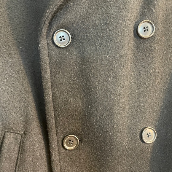 J. Crew Double Breasted Black Pea Coat - Picture 3 of 5